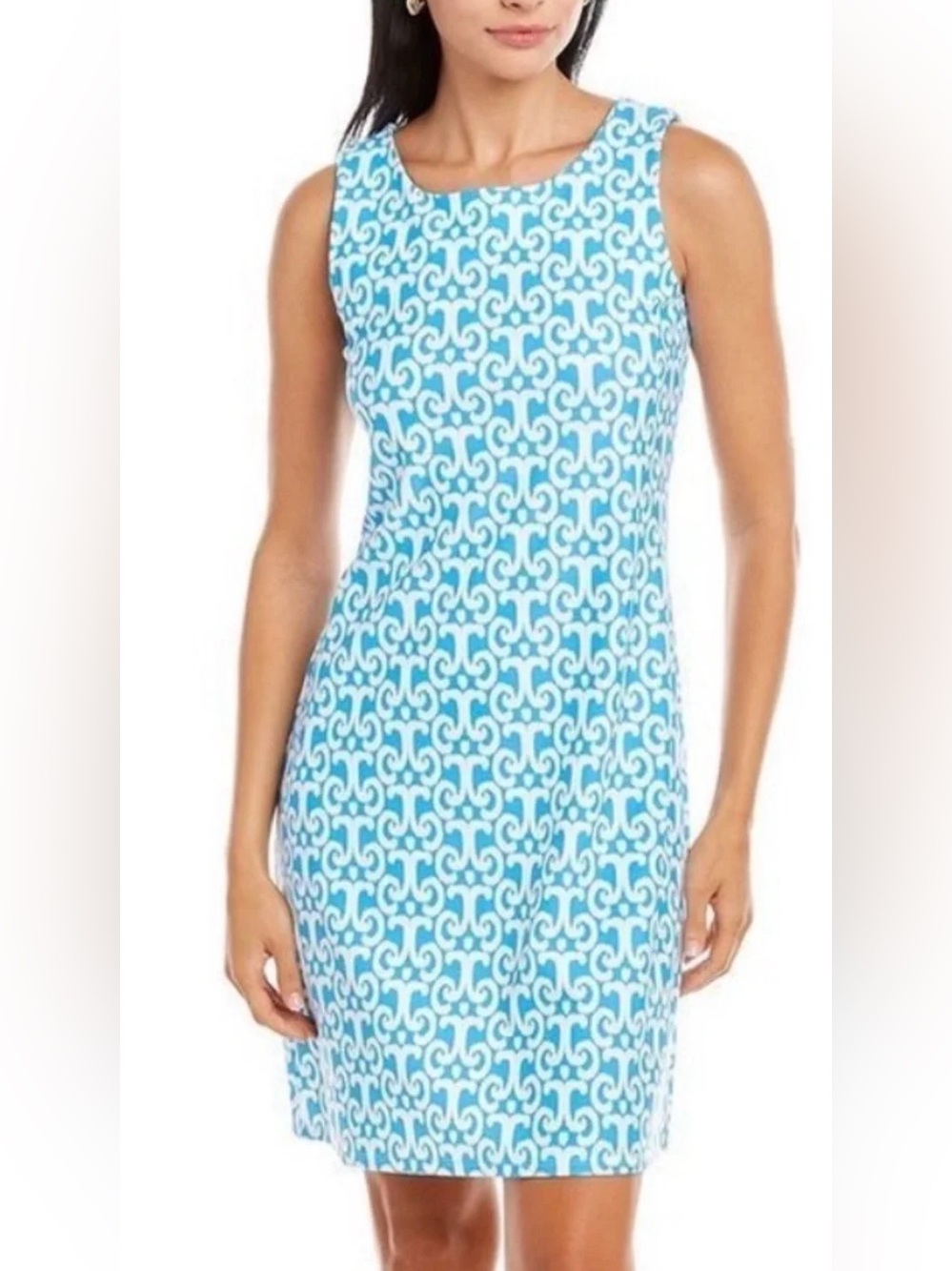 Jude Connally Beth Dress Ikat Blue Size Medium
